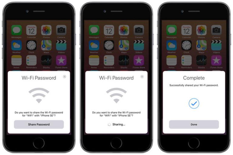 Как поделиться паролем от wifi iphone через airdrop