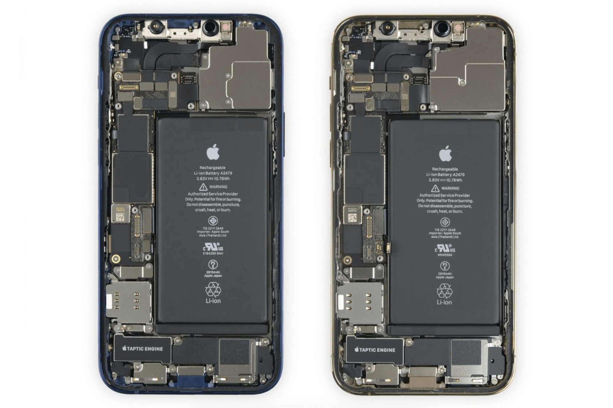 Некоторые компоненты iPhone 12 и iPhone 12 Pro взаимозаменяемые
